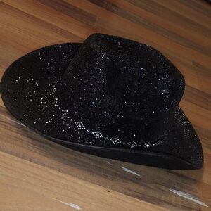 Black Glitter Cowboy Hat